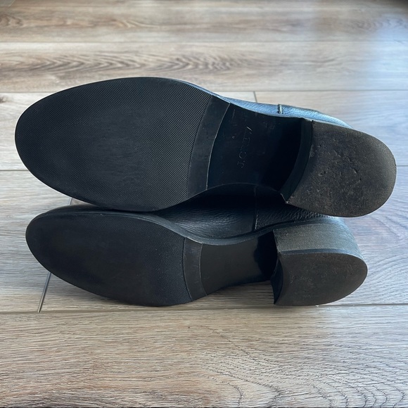 J. Crew Ryder Short Black Leather Buckle Boots - Picture 14 of 15